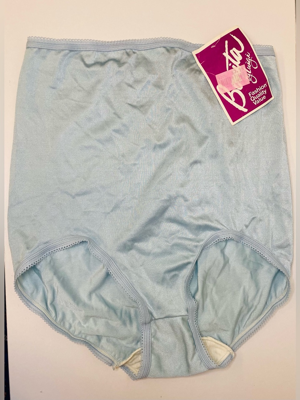 Vintage Bonita by Luigi NWT Women’s Brisa Light Blue Brief Panties Size L